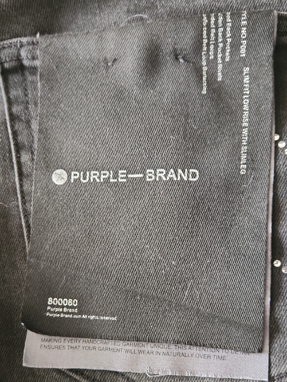 Men's Purple-Brand Bedazzled Jeans